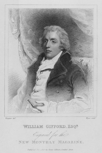 William Gifford, poeta satírico inglês, crítico e editor da revista Quarterly Review de Henri after Meyer