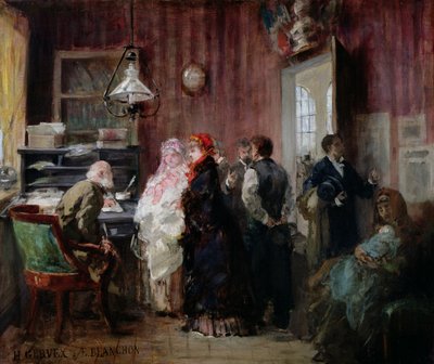 Nascimento, Câmara Municipal do 19º Arrondissement, c.1881 de Henri Gervex