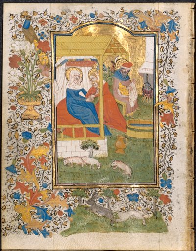 A Natividade: Folha de um Livro de Horas (3 de 6 Folhas Excisadas) de Henri d