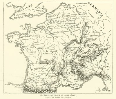 Terras dos Gauleses na época de Júlio César (gravura) de Henri de (after) Montaut