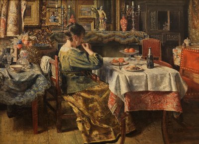 A refeição (óleo sobre tela) de Henri de Braekeleer