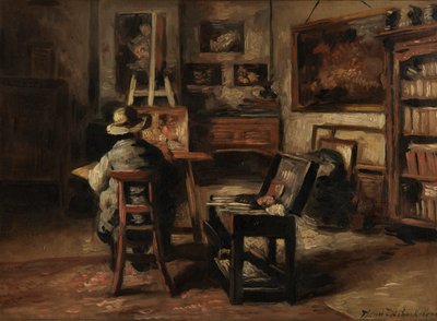 O Estúdio de Ferdinand De Braekeleer I, Pai do Pintor de Henri de Braekeleer