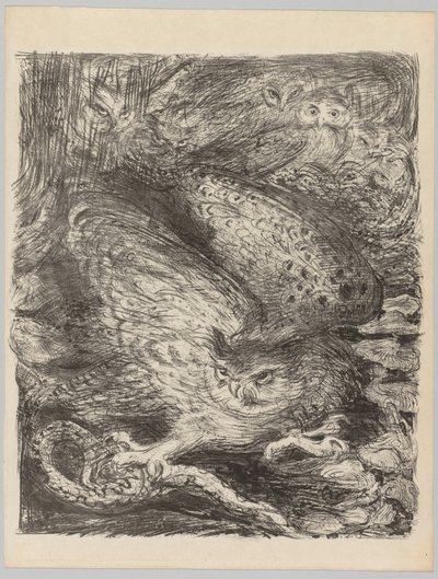 Os Vintages !: Sete Corujas e uma Serpente, c. 1900. de Henri de Groux
