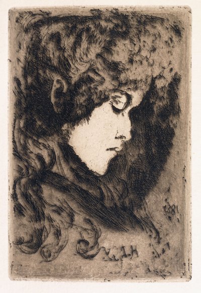 Cabeça de mulher de Henri de Groux