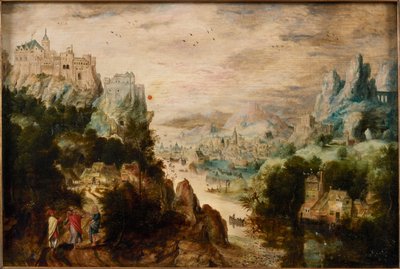 Paisagem com Caminho de Emaús, c.1540. de Henri de Herri met de Bles