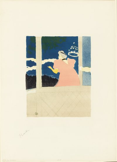 No Ambassadeurs-Cantor no Café-concerto, do sexto álbum de L'Estampe originale de Henri de Toulouse-Lautrec