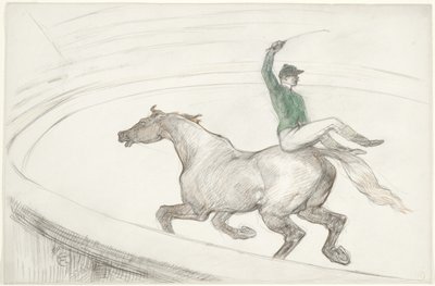 No Circo: Jockey (Au cirque: Jockey) de Henri de Toulouse Lautrec