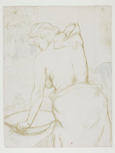 Elas: Mulher a tomar banho de Henri de Toulouse-Lautrec