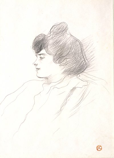Cabeça de uma mulher de Henri de Toulouse-Lautrec