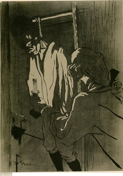 [O Enforcado (1.ª ilustração)] de Henri de Toulouse-Lautrec