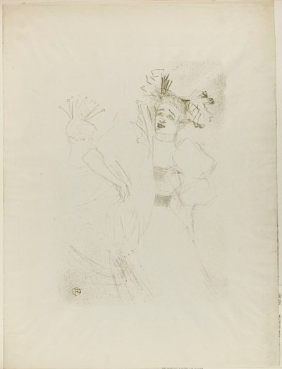 Lender em Chilpéric, Full Face de Henri de Toulouse-Lautrec