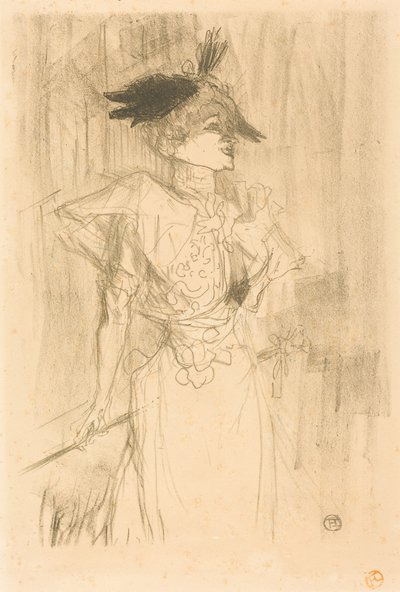 Srta. Marcelle Lender, de pé de Henri de Toulouse-Lautrec