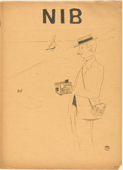 Nib ou o fotógrafo amador [recto direito] de Henri de Toulouse-Lautrec