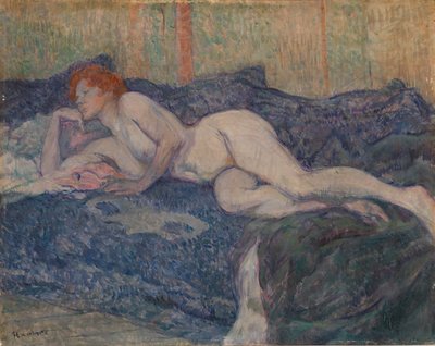 Nua deitada no sofá de Henri de Toulouse-Lautrec