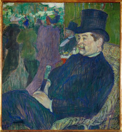 Retrato do Sr. Delaporte no jardim de Paris de Henri de Toulouse-Lautrec