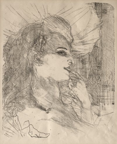 Retratos de Atores e Atrizes: Treze Litografias: Anna Held de Henri de Toulouse-Lautrec