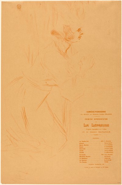 Programa para «La lépreuse» de Henri de Toulouse-Lautrec