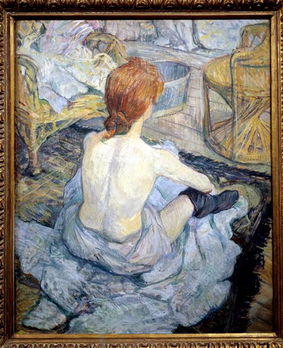 Ruiva (O banheiro). Pintura de Henri De Toulouse Lautrec (Toulouse-Lautrec de Henri de Toulouse Lautrec