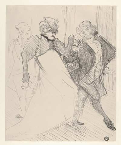 Réjane e Galipaux em Madame Sans-Gêne de Henri de Toulouse-Lautrec