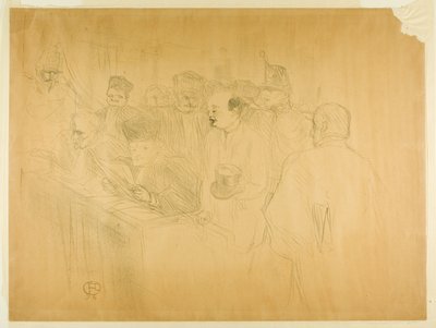 O Julgamento Arton (terceira placa) de Henri de Toulouse-Lautrec