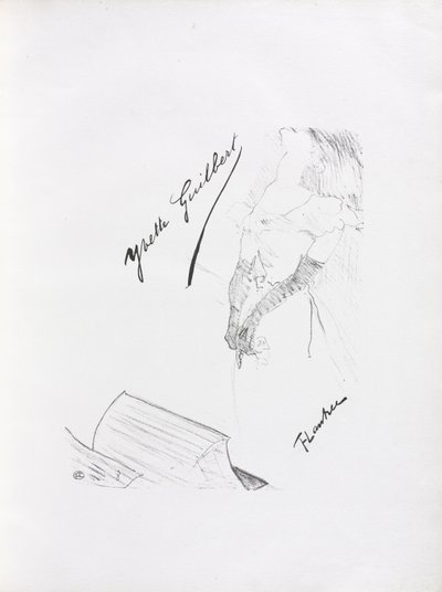 Série Yvette Guilbert-Inglês: Frontispício de Henri de Toulouse-Lautrec