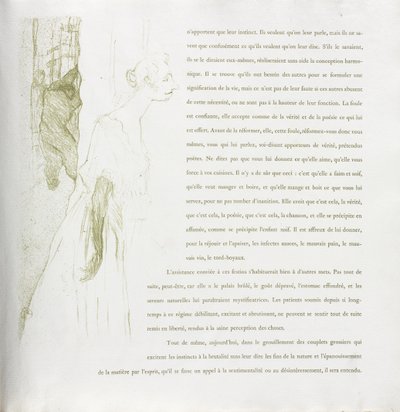 Série Yvette Guilbert-French: No. 11 de Henri de Toulouse-Lautrec