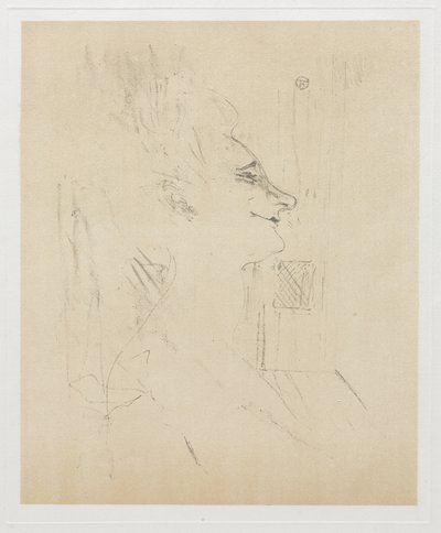 Yvette Guilbert intoxicada de Henri de Toulouse-Lautrec