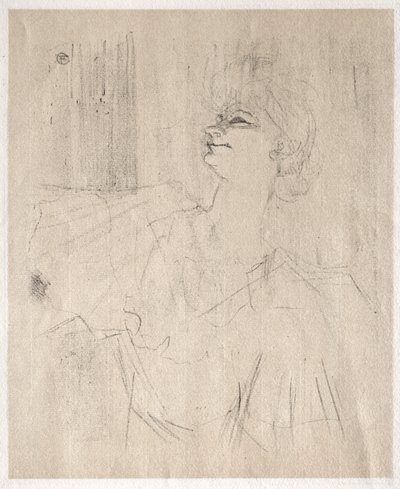 Yvette Guilbert: em Ménilmontant, de Bruant de Henri de Toulouse-Lautrec