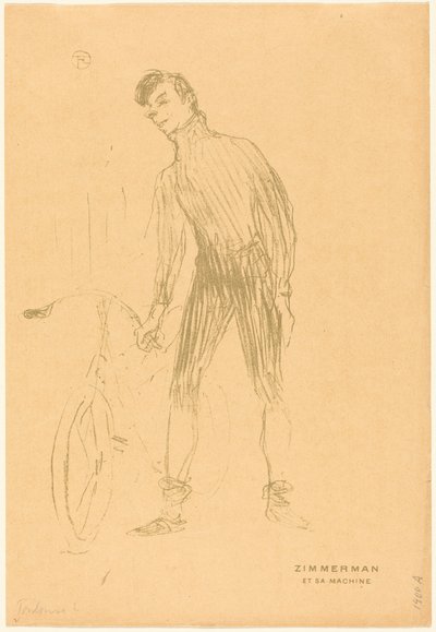 Zimmerman e a sua máquina de Henri de Toulouse-Lautrec