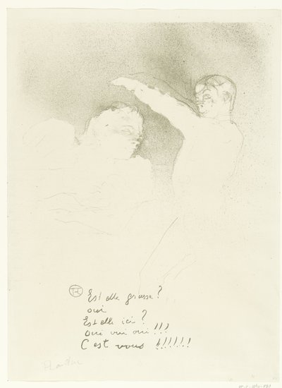 Retrato de Marcelle Lender e Albert Brasseur no variété
Aux Variété, Mademoiselle Lender et Brasseur de Henri de Toulouse Lautrec (signed by artist)