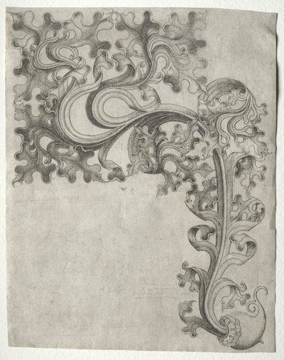 Um ornamento de folha de carvalho de Henri de Toulouse Lautrec
