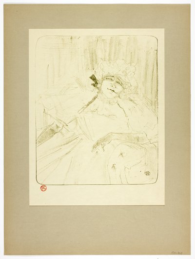 Uma canção antiga, prato cinco de Yvette Guilbert de Henri de Toulouse Lautrec
