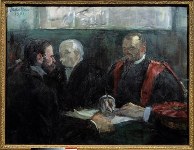 Um exame na Faculdade de Medicina de Paris em 1901 Pintura de Henri de Toulouse Lautrec (1864-1901) 1901 Sol. 0,65x0,81 m Albi, musee Toulouse Lautrec de Henri de Toulouse Lautrec