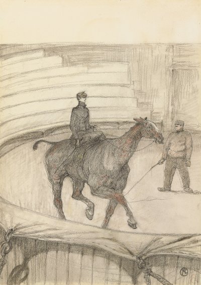 No circo: ensaio; No circo: trabalho de repetição, 1899 de Henri de Toulouse Lautrec