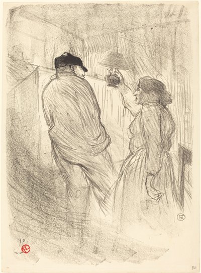 No Theatre-Libre: Antoine in Worry Au Théatre-Libre: Antoine in Worry, 189 de Henri de Toulouse Lautrec