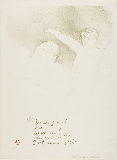 Nas Variedades: Mademoiselle Lender e Brasseur de Henri de Toulouse Lautrec