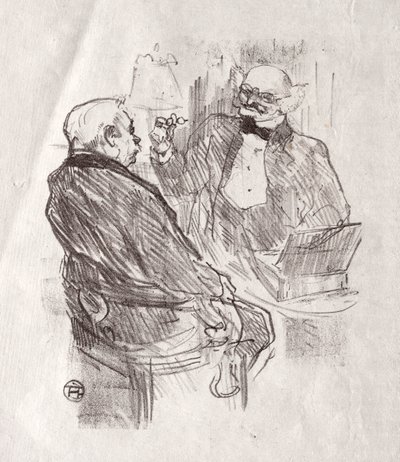 Ao pé do Sinai: Georges Clemenceau e Beauciste Mayer, 1898. de Henri de Toulouse Lautrec