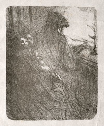 Aos pés do Sinai: a oração dos judeus poloneses de Henri de Toulouse Lautrec