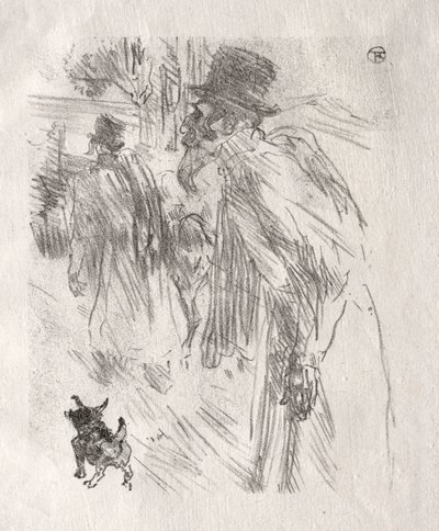 Ao pé do Sinai: judeus poloneses, Carlsbad, 1898. de Henri de Toulouse Lautrec