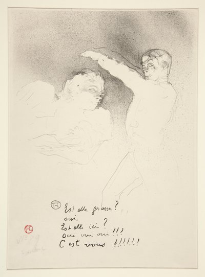 Aux vari?ti?s: Mlle. Lender et Brasseur (Nas Variedades: Mademoiselle Lender e Brasseur) de Henri de Toulouse Lautrec