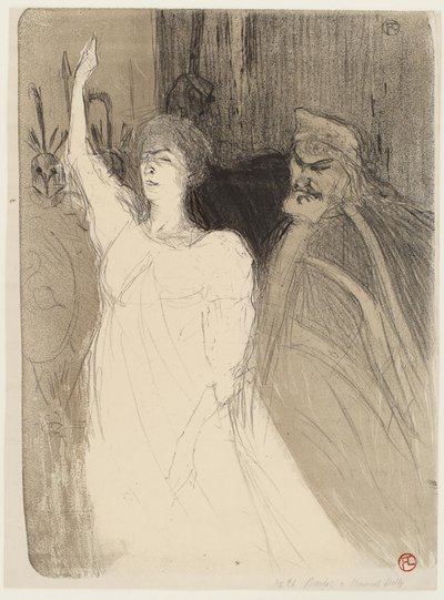 Bartet e Mounet-Sully, em Antígona de Henri de Toulouse Lautrec
