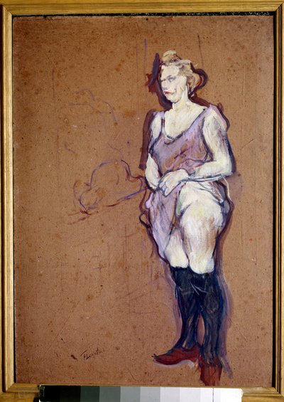 Retrato de dona de casa loira, prostituta. Pintura de Henri Toulouse Lautrec (1864-1901) 1894 Sol. 0,68x0,48 m Paris, musee d