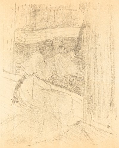 Curvando-se ao público (Saluant le public) de Henri de Toulouse Lautrec