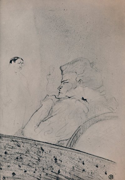 Brandes em seu camarim, c.1895, 1946 de Henri de Toulouse Lautrec