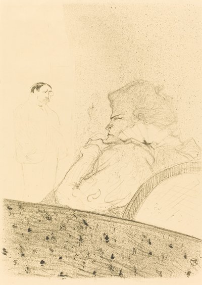 Brandes em sua caixa Brandes em seu camarim, 1894. de Henri de Toulouse Lautrec