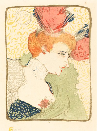 Busto de Mlle. Marcelle Lender (Mlle. Marcelle Lender, um busto) de Henri de Toulouse Lautrec