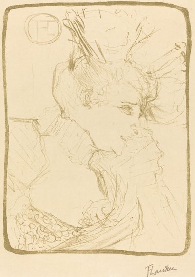 Busto de Mlle. Marcelle Lender Mlle. Marcelle Lender, e busto, 1895. de Henri de Toulouse Lautrec