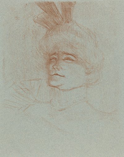 Busto de Mlle. Marcelle Lender, virou três quartos de Henri de Toulouse Lautrec