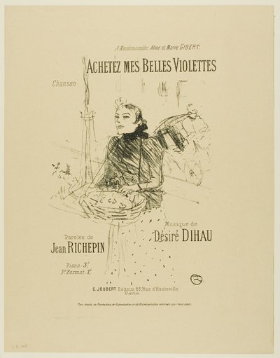 Compre minhas Pretty Violets, de Melodies by Désiré Dihau de Henri de Toulouse Lautrec