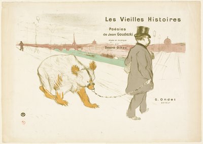 Capa e frontispício de Les Vieilles Histoires de Henri de Toulouse Lautrec